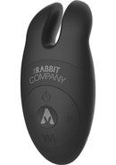 The Lay On Rabbit Rechargeable Silicone Massager - Black