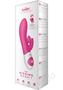 The Kissing Rabbit Rechargeable Silicone Vibrator With Clitoral Suction - Hot Pink