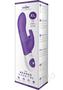 The Beaded Rabbit Xl Rechargeable Silicone Vibrator With Rotating Beads - Purple