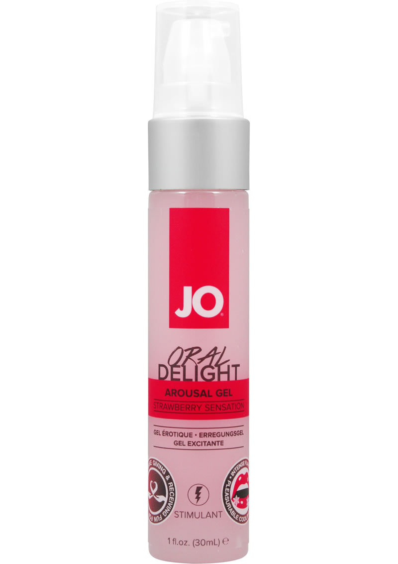Jo Oral Delight Flavored Arousal Gel Strawberry 1oz
