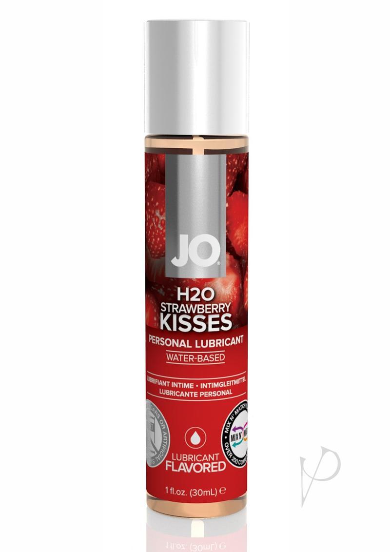 Jo H2o Water Based Flavored Lubricant Strawberry Kisses 1oz