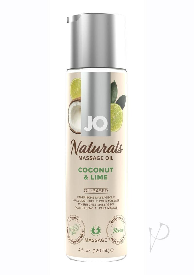 Jo Naturals Coconut Andamp; Lime Massage Oil 4oz